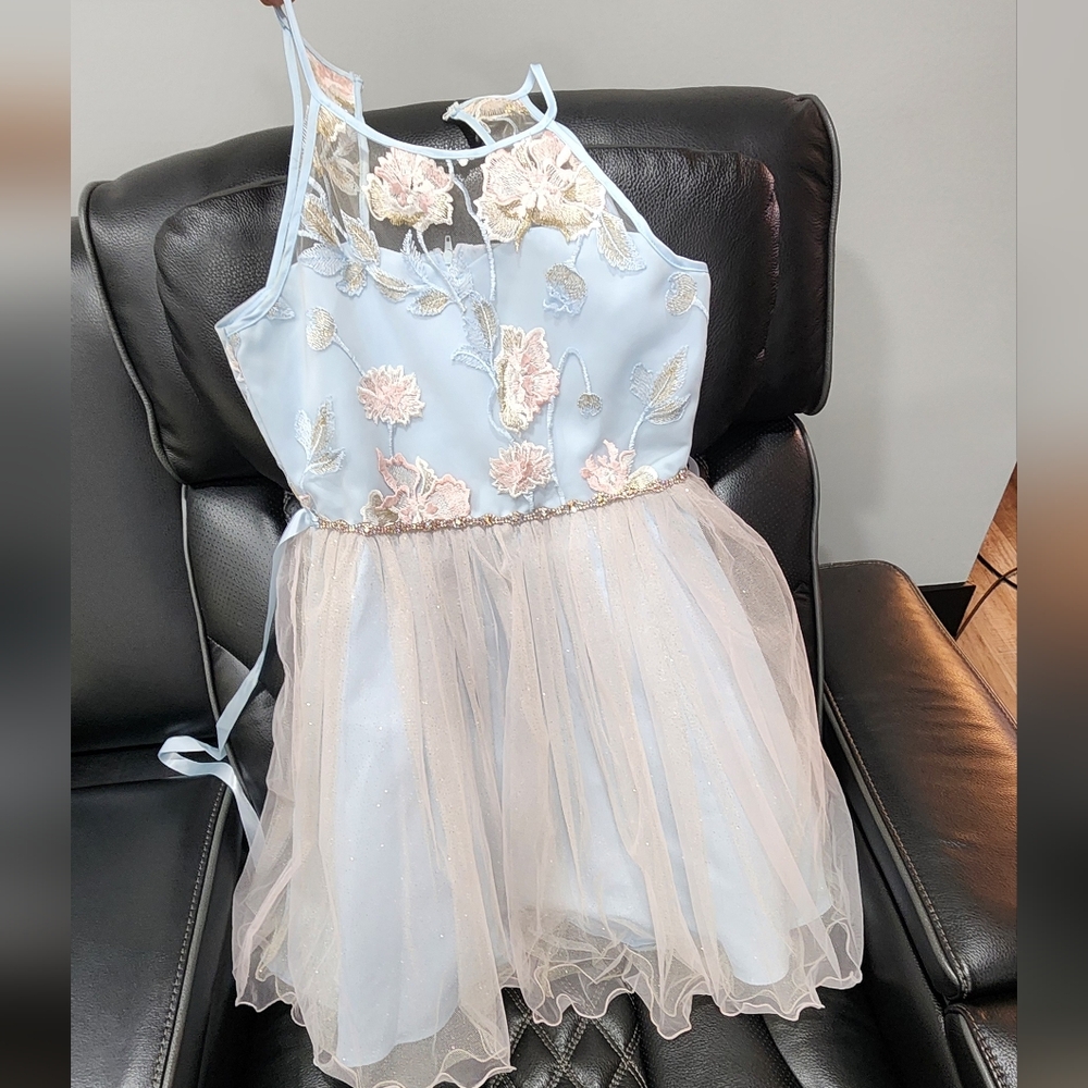 Rare Editions Blue and Pink Dress